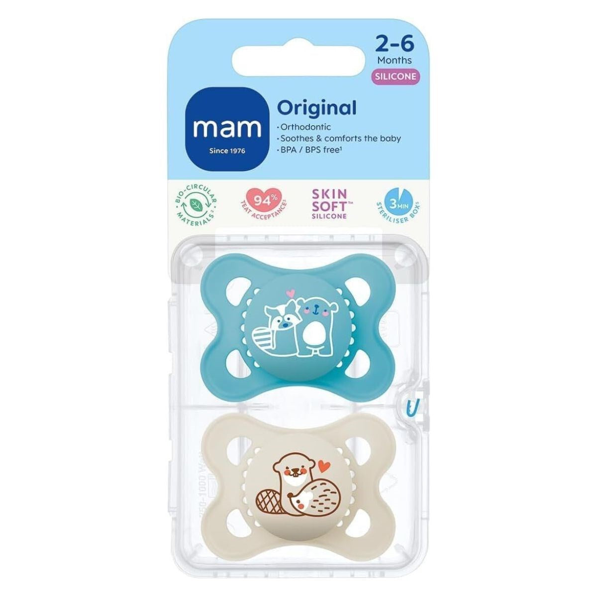 MAM Pure Original 2-6M Soother 2pk