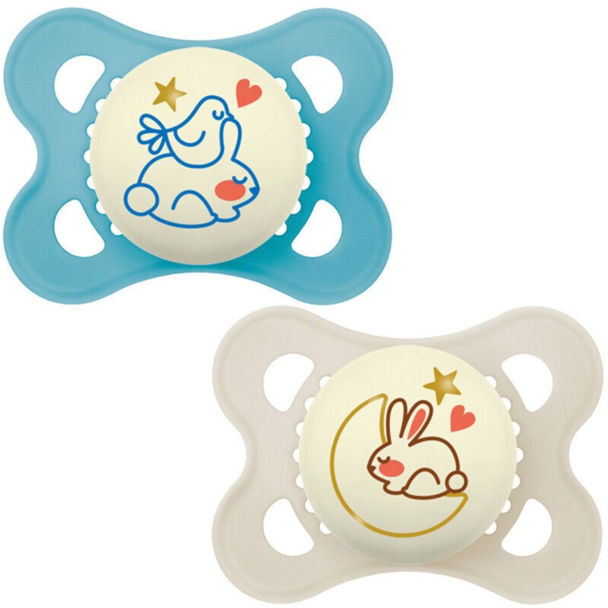 MAM Pure Night 2-6M Soother 2pk - Boy