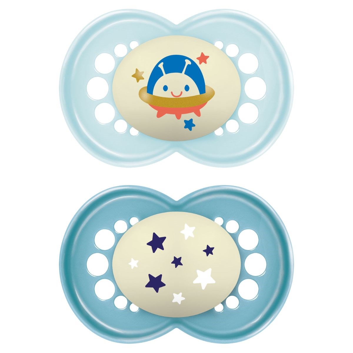 MAM Pure Night 16+M Soother 2pk - Boy