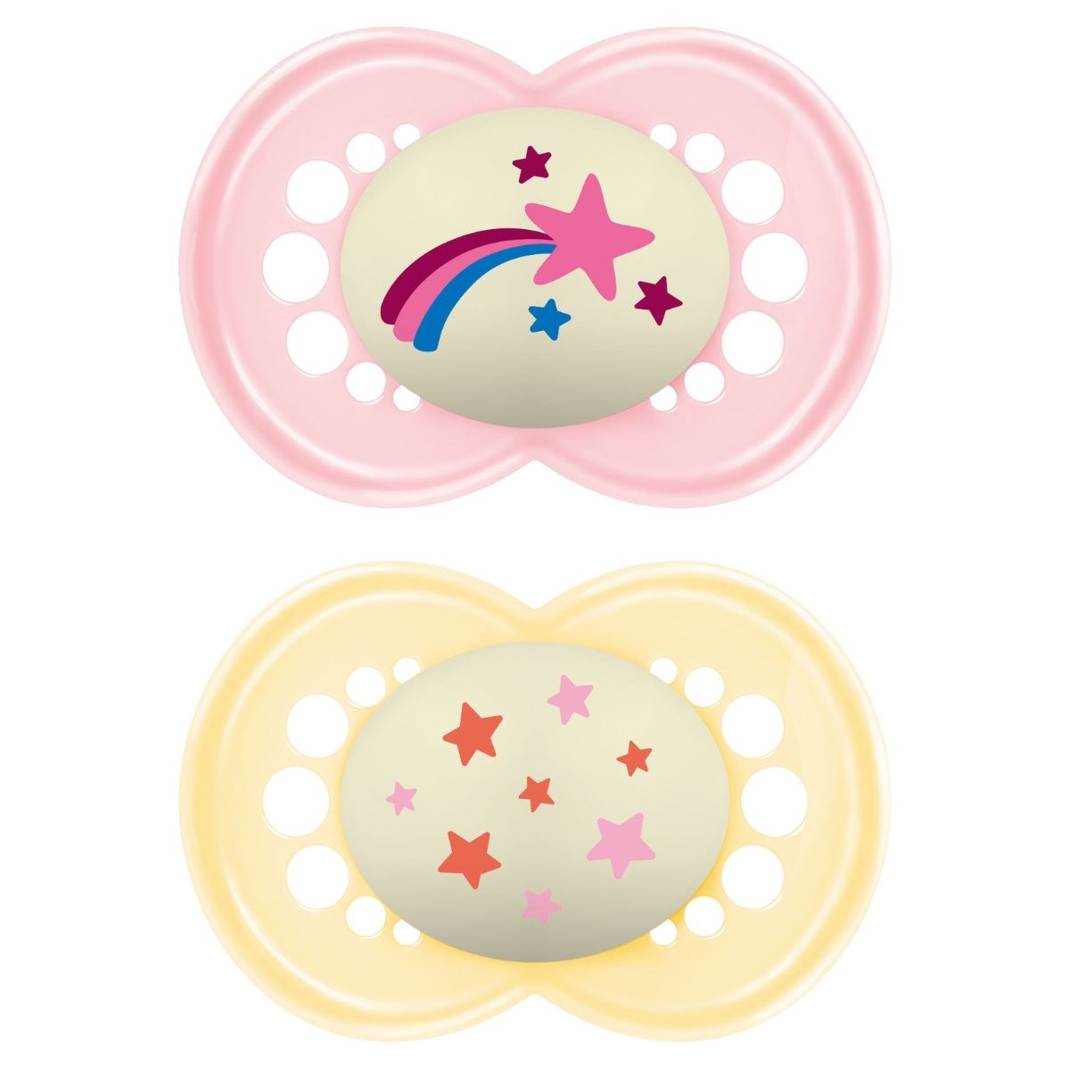 MAM Pure Night 16+M Soother 2pk - Girl