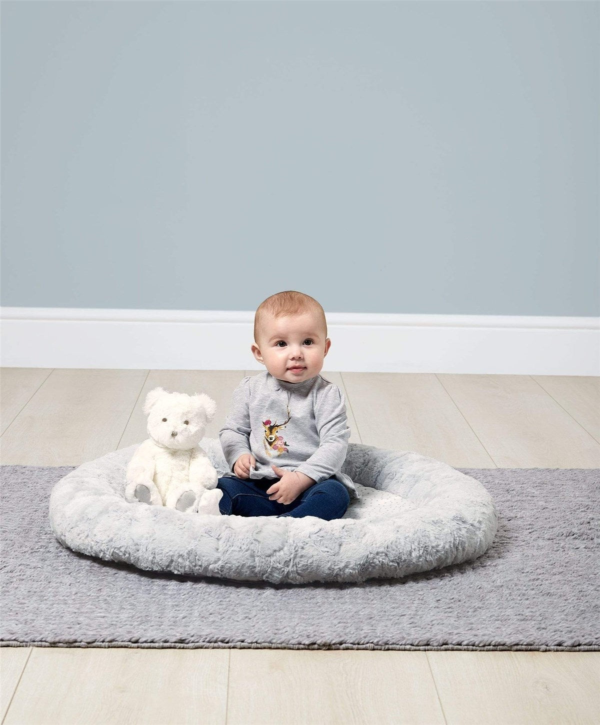 Mamas & Papas My First Playmat & Gym with Soft Teddy Bear