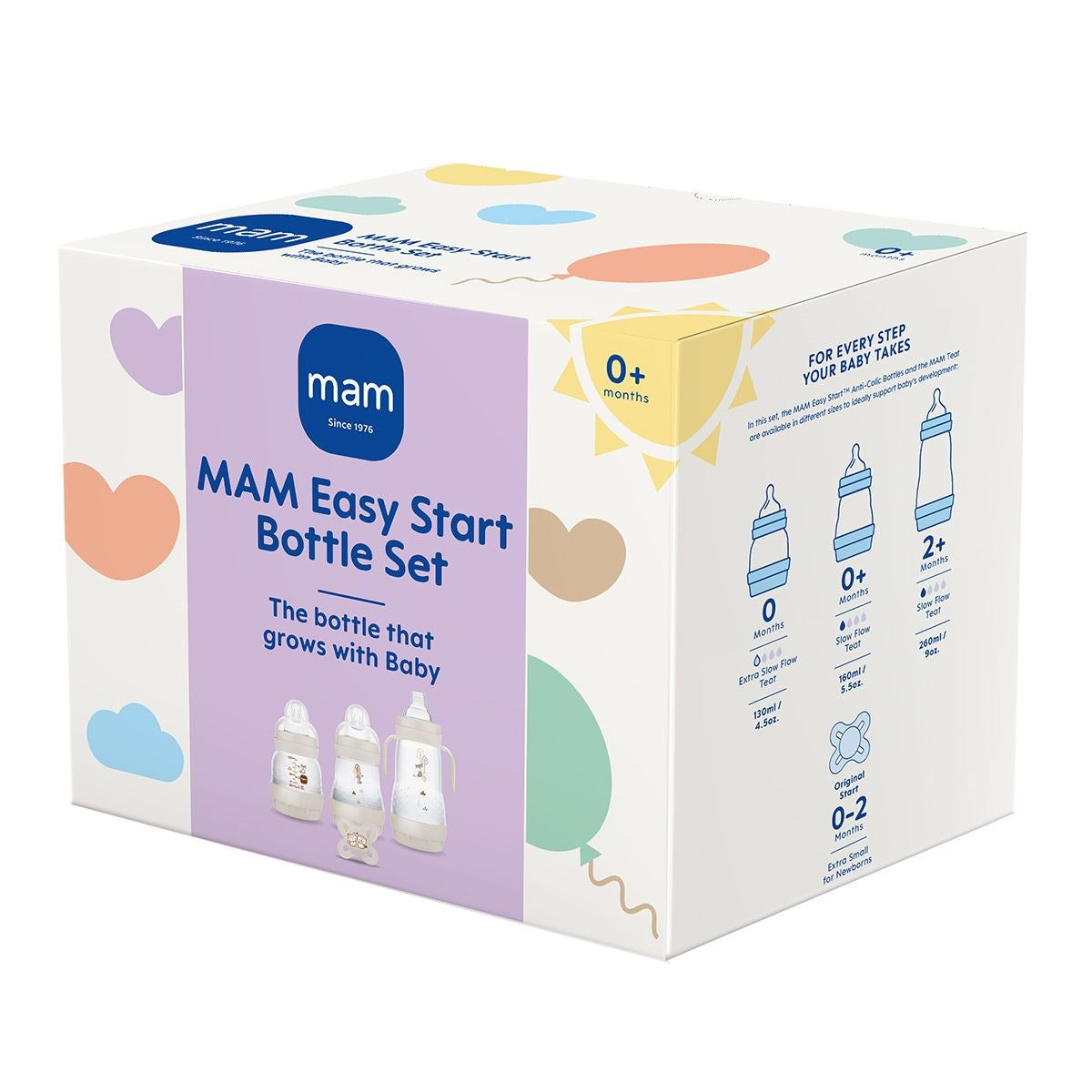 MAM Easy Start Bottle Set , Small, UnisexEasy Start 160ml Bottle -3 Pk Blue (Design May Vary)
