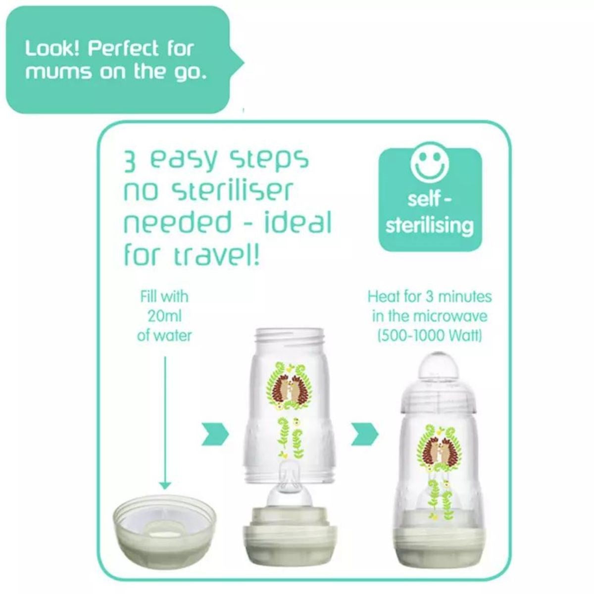 MAM Easy Start Bottle & Microwave Steriliser Set