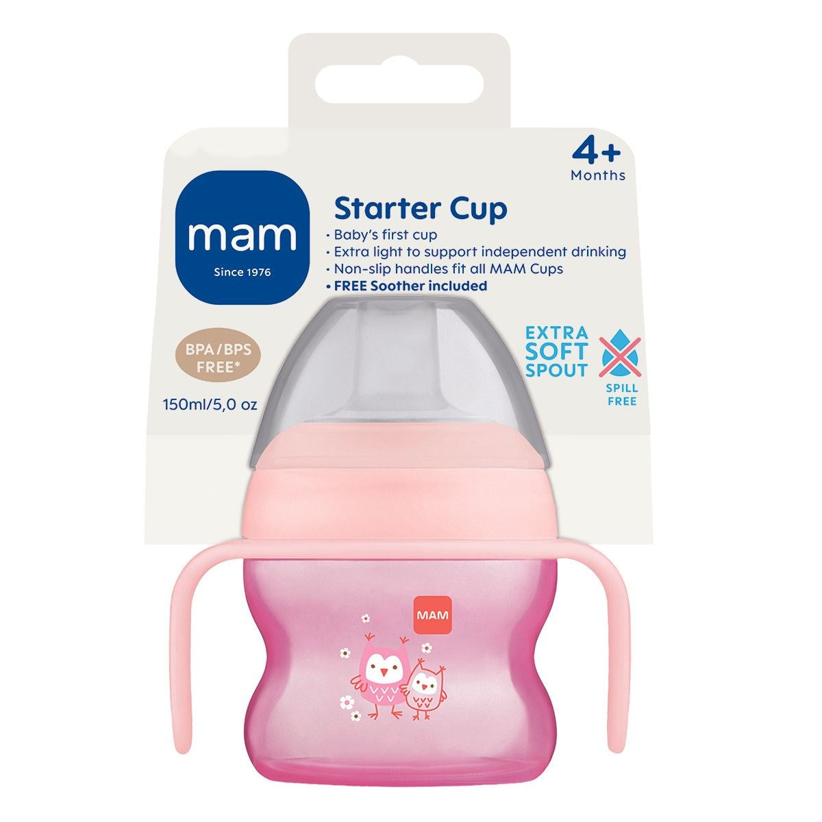 MAM Starter Cup 150ml Plus 0+m Night Soother