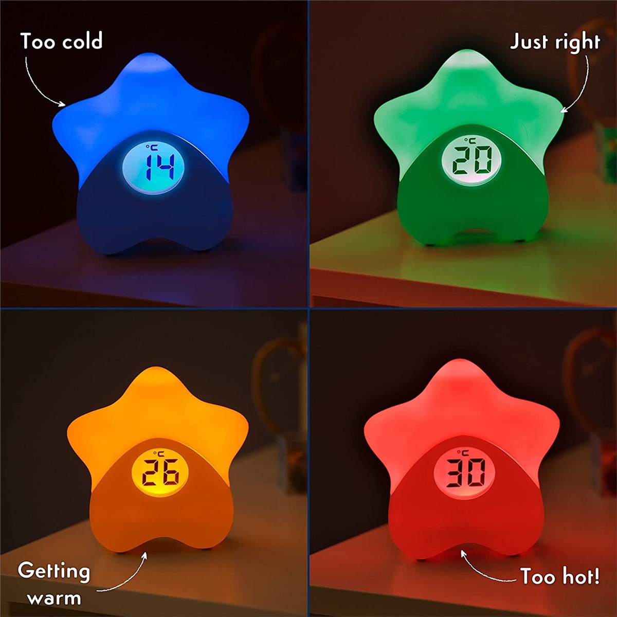 PurFlo Starlight Colour Changing Room Thermometer