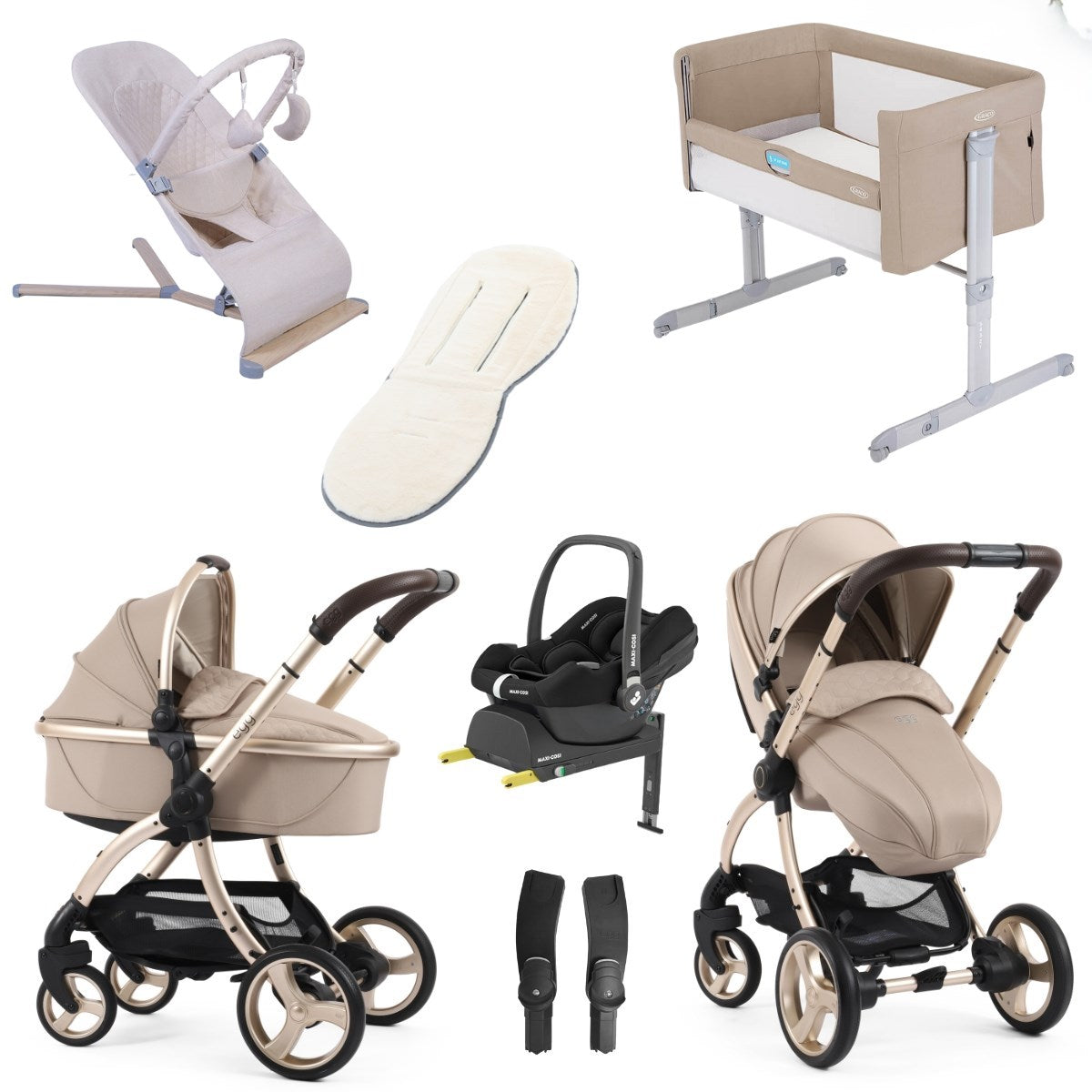 Egg Egg 3 Travel System & Nursery Bundle, Feather