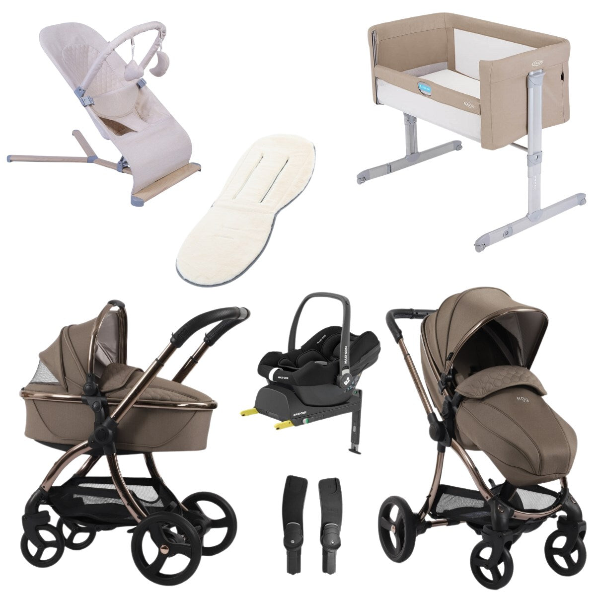 Egg Egg 3 Travel System & Nursery Bundle, Mink
