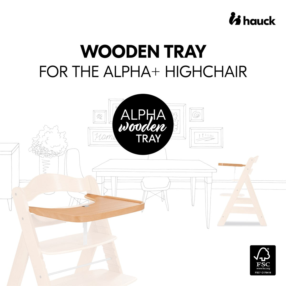 Hauck Alpha+ Wooden Tray