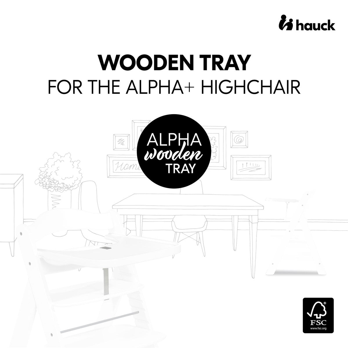 Hauck Alpha+ Wooden Tray
