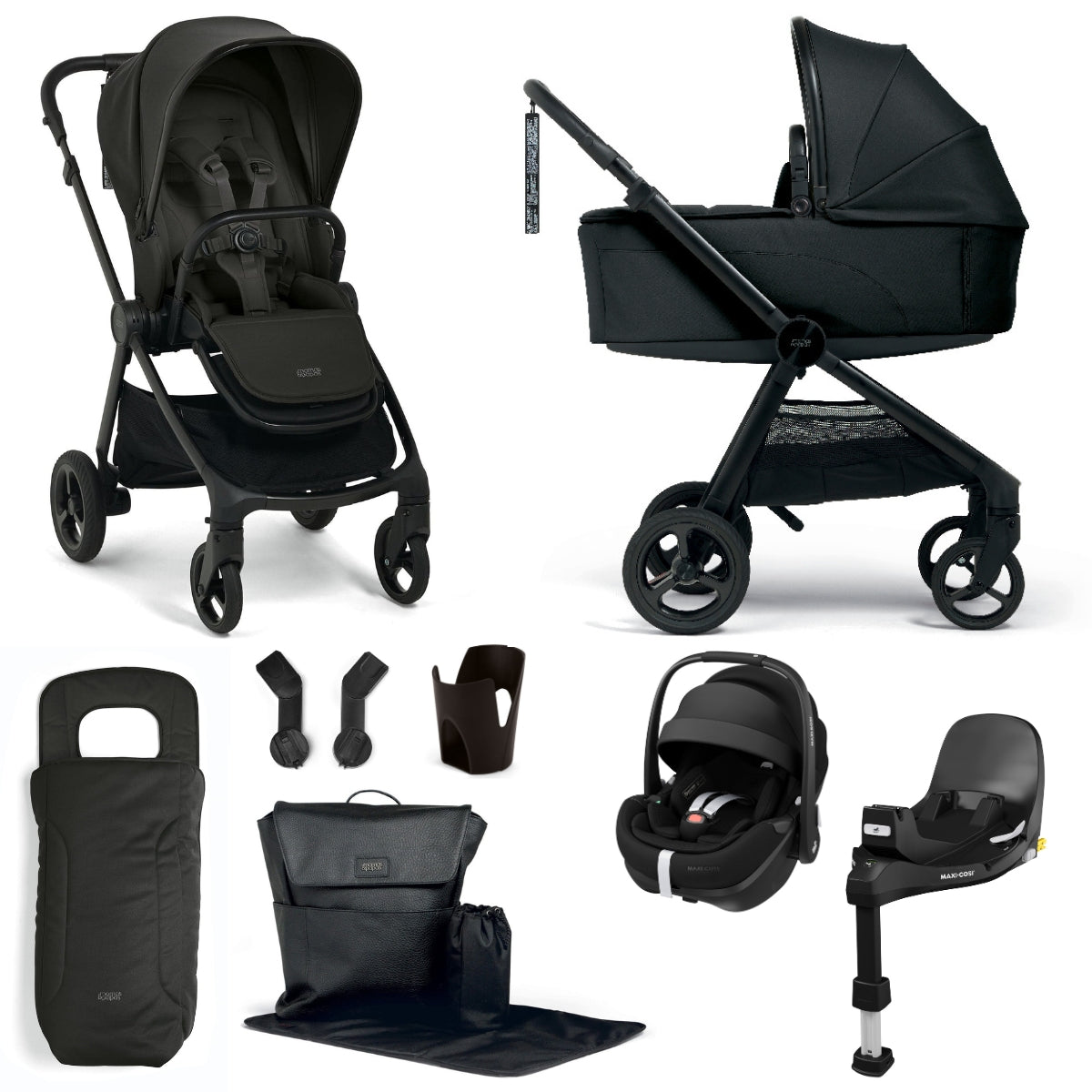 Mamas & Papas Vardo Travel System Bundle with Maxi-Cosi Pebble 360 Pro² Car Seat