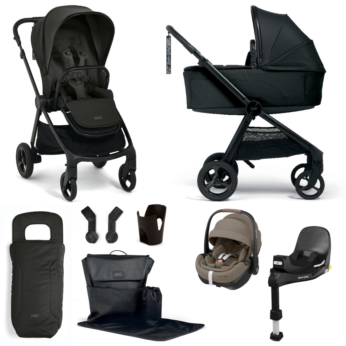 Mamas & Papas Vardo Travel System Bundle with Maxi-Cosi Pebble 360 Pro² Car Seat