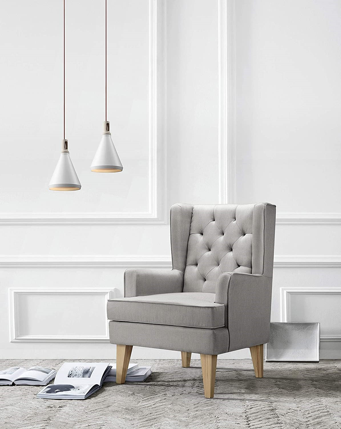 BabyLo Soothe Easy Nursing Chair & Rocker with Stool, Grey