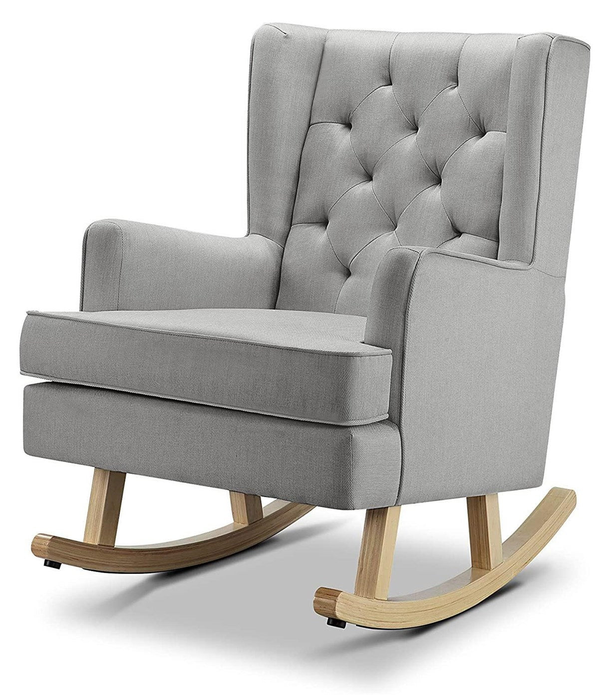 BabyLo Soothe Easy Nursing Chair & Rocker with Stool, Grey