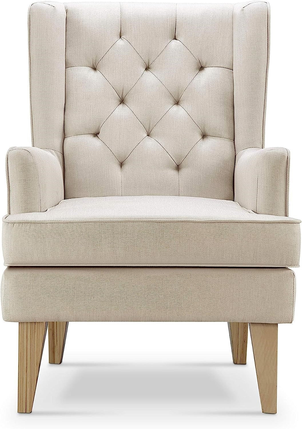 BabyLo Soothe Easy Nursing Chair & Rocker with Stool, Natural