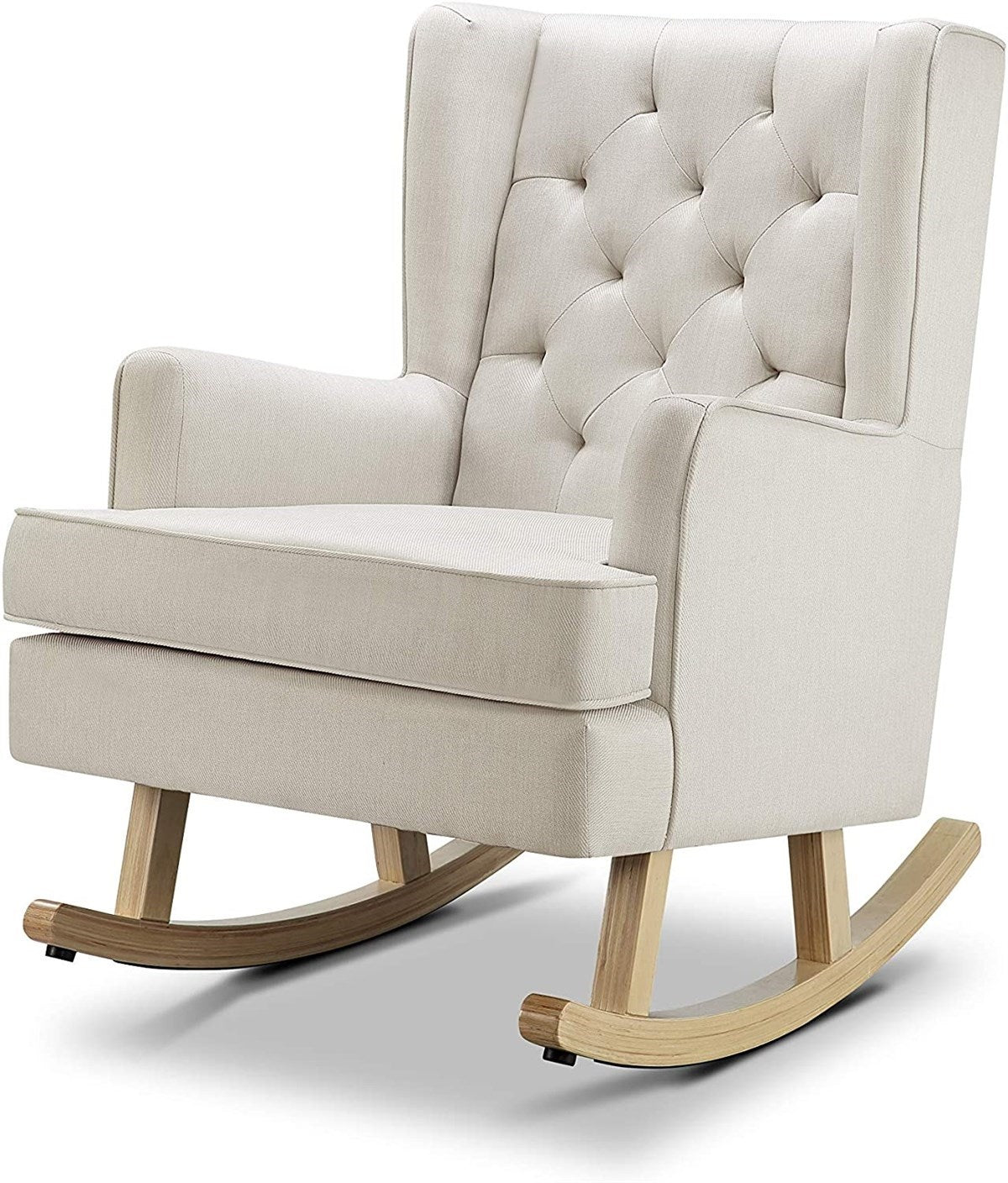 BabyLo Soothe Easy Nursing Chair & Rocker with Stool, Natural