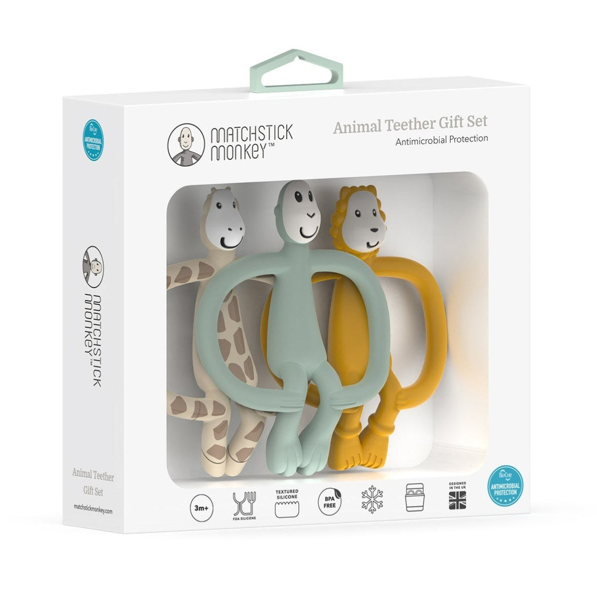 Matchstick Monkey Animal Teether Gift Set