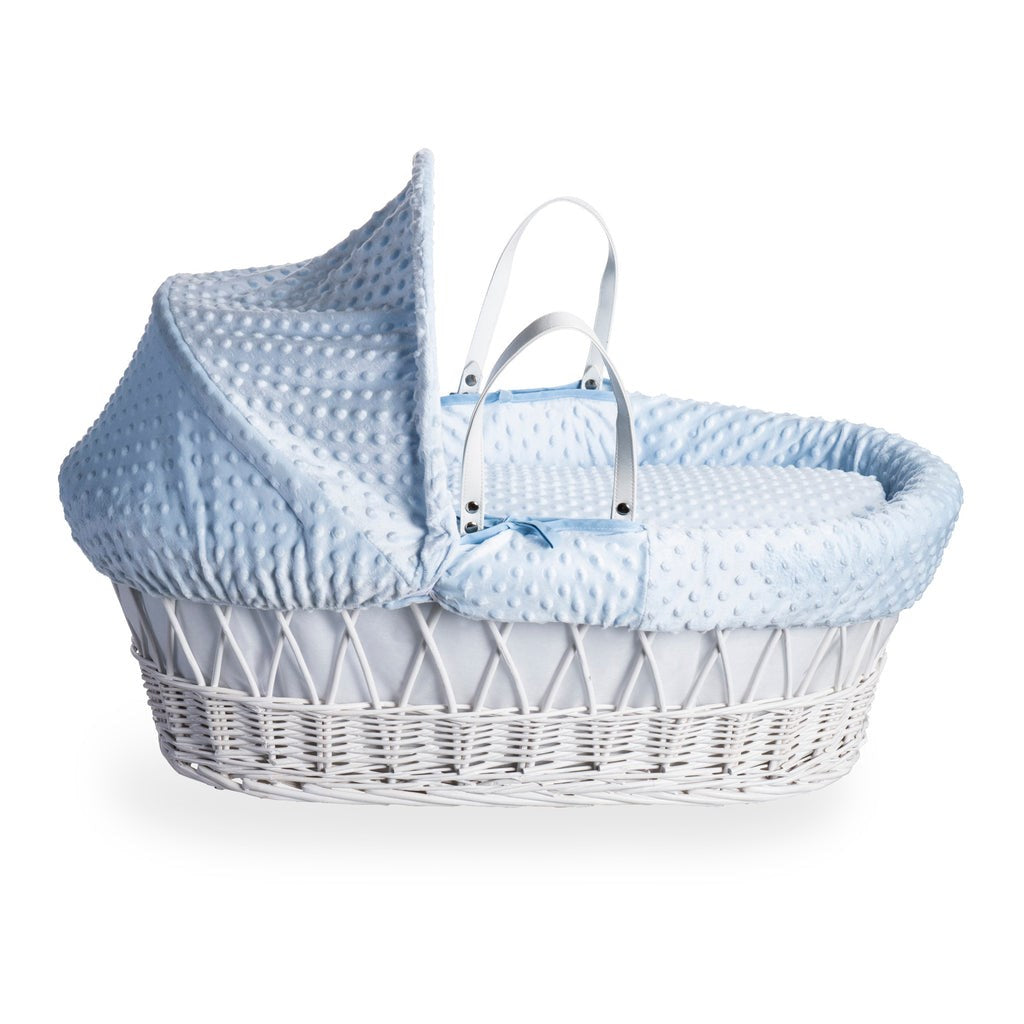 Clair De Lune White Wicker Moses Basket