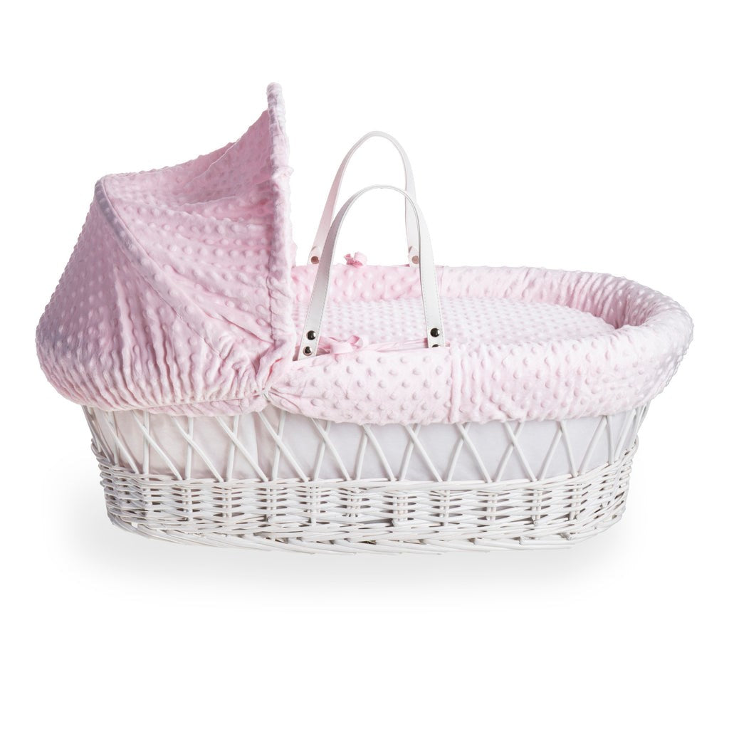 Clair De Lune White Wicker Moses Basket