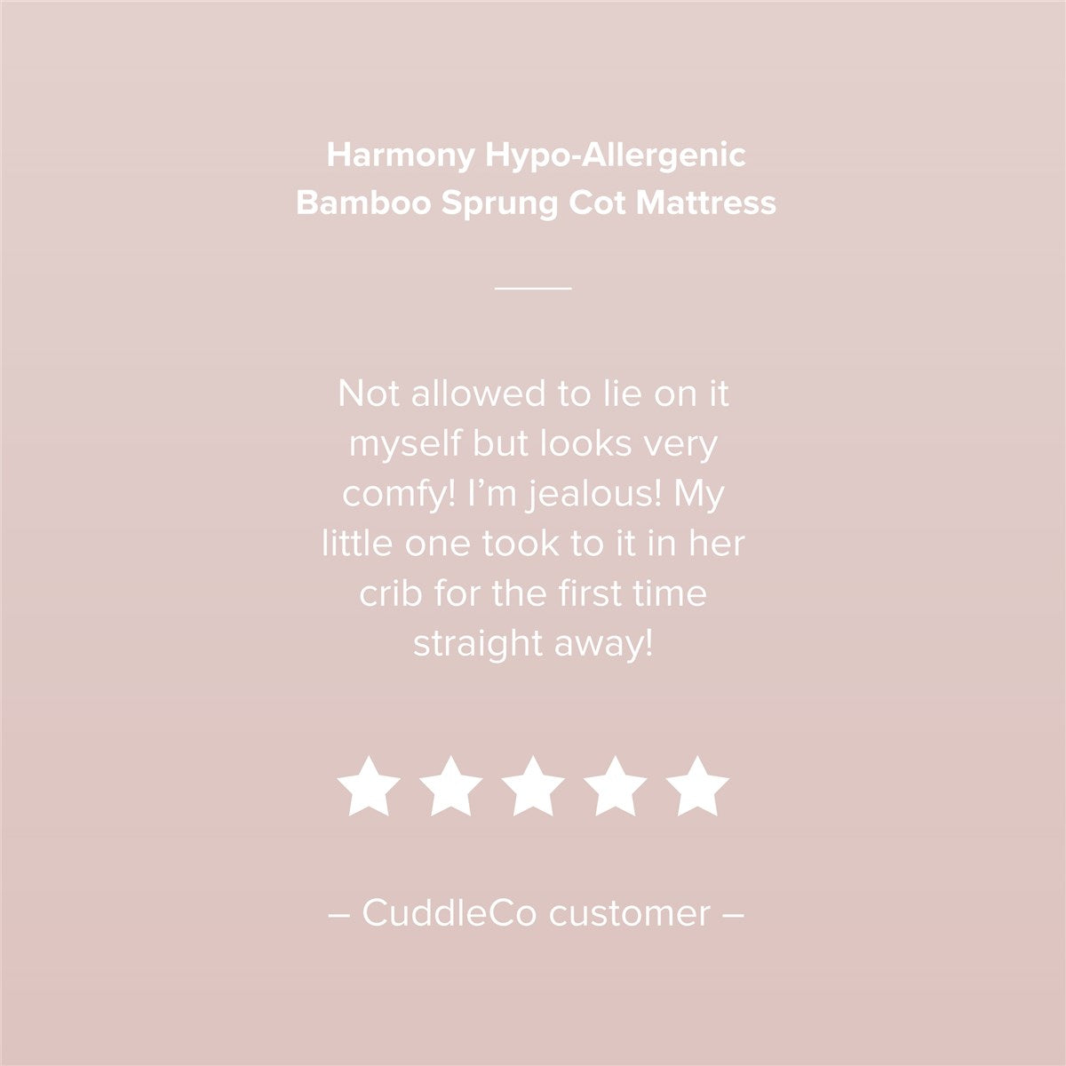 CuddleCo Harmony Hypo Allergenic Bamboo Sprung Mattress