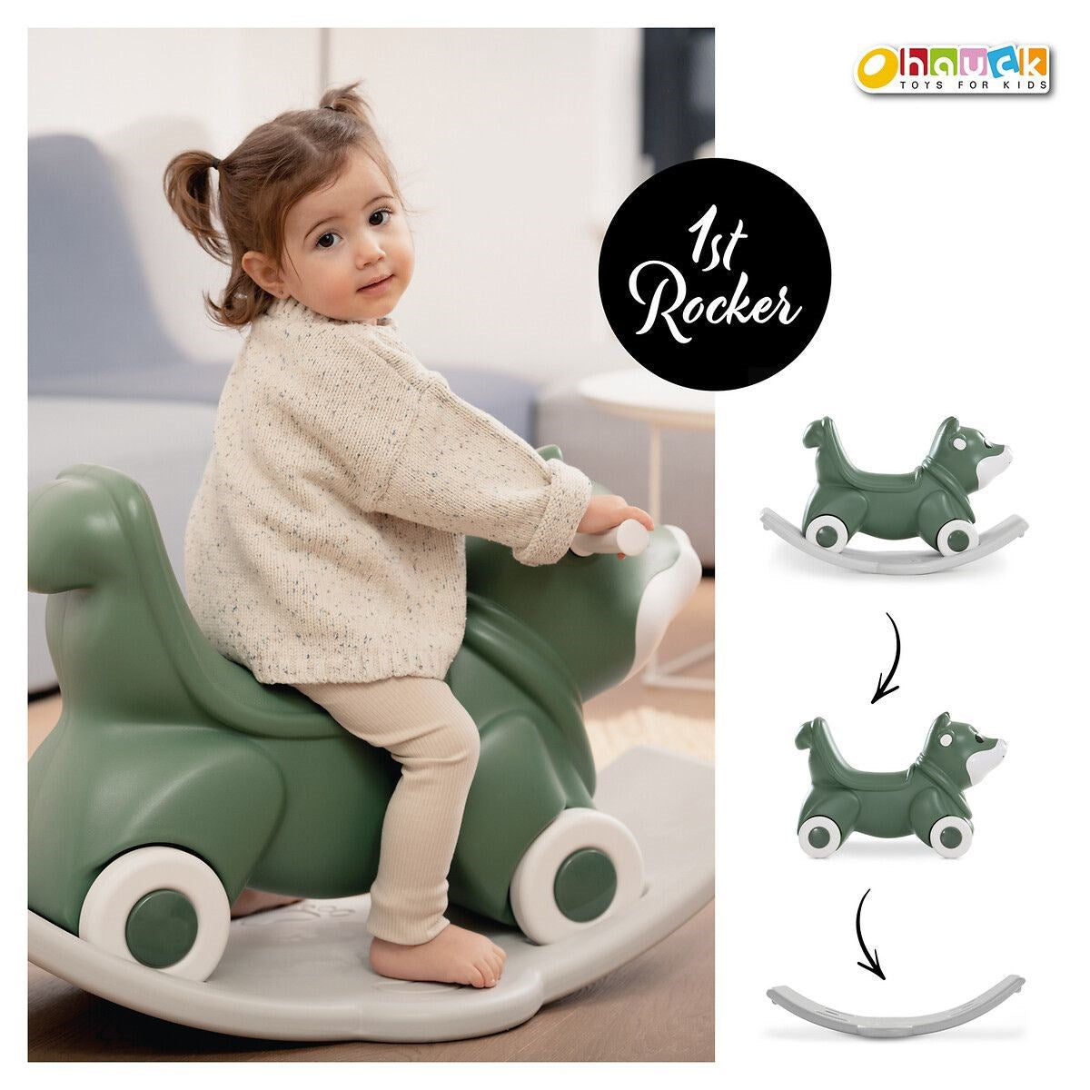 Hauck 1st Rocker Fox 3 in 1 - Ride on and Balance Board