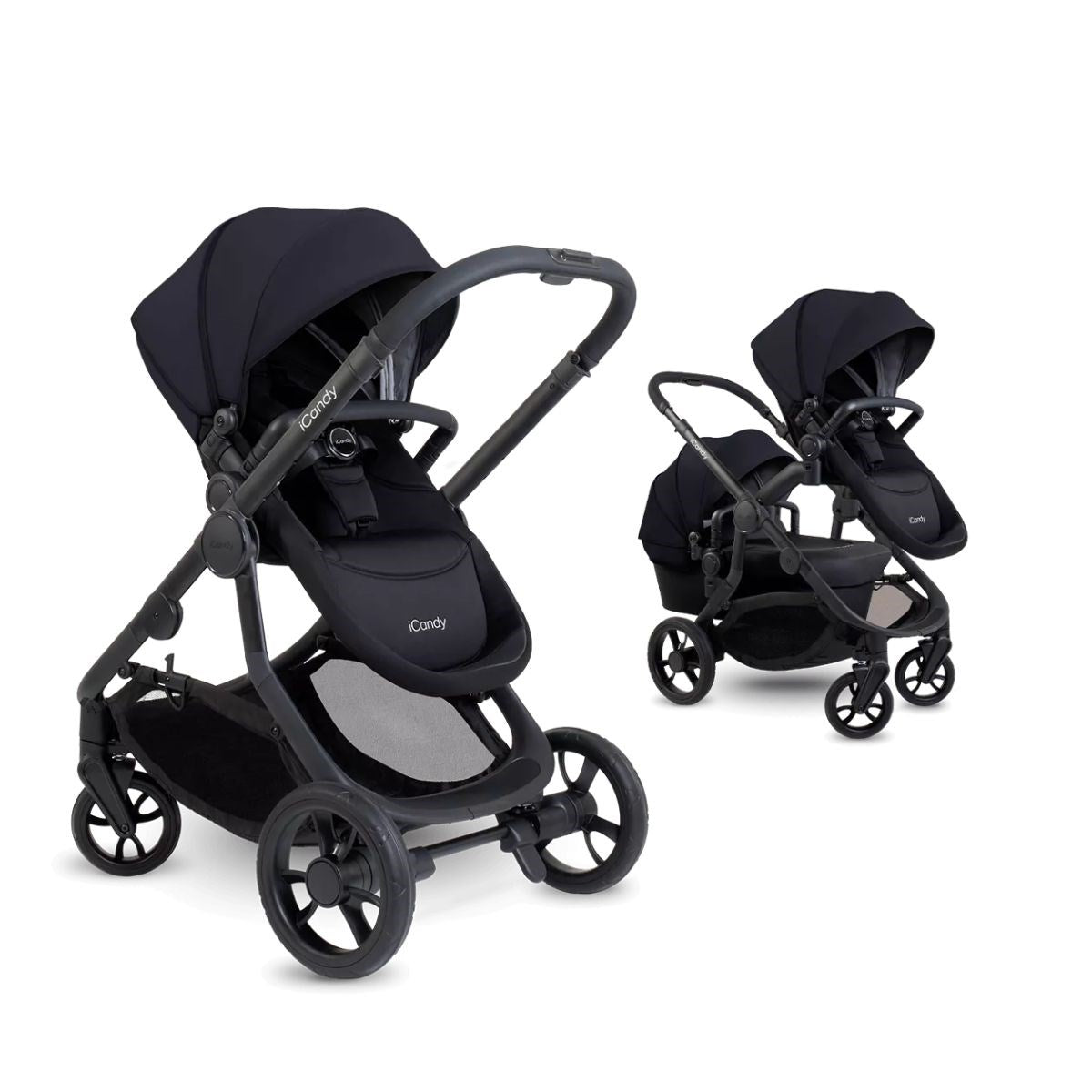 iCandy Orange 4 Complete Bundle Jet Black + Maxi Cosi Cabriofix and Isofix Base,