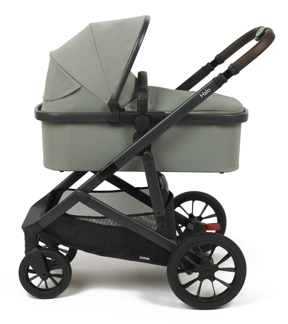 Zummi Halo - Single to Double Travel System + EnfaSafe Car Seat, Sage Green