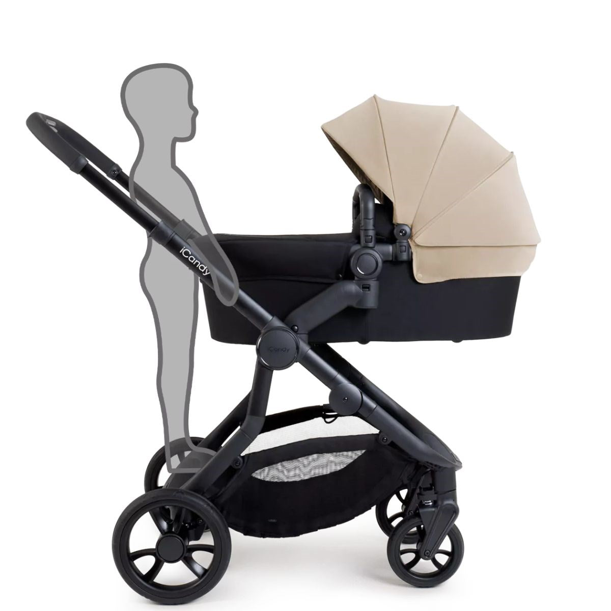 iCandy Orange 4 Complete Bundle Latte + Maxi Cosi Cabriofix and Isofix Base