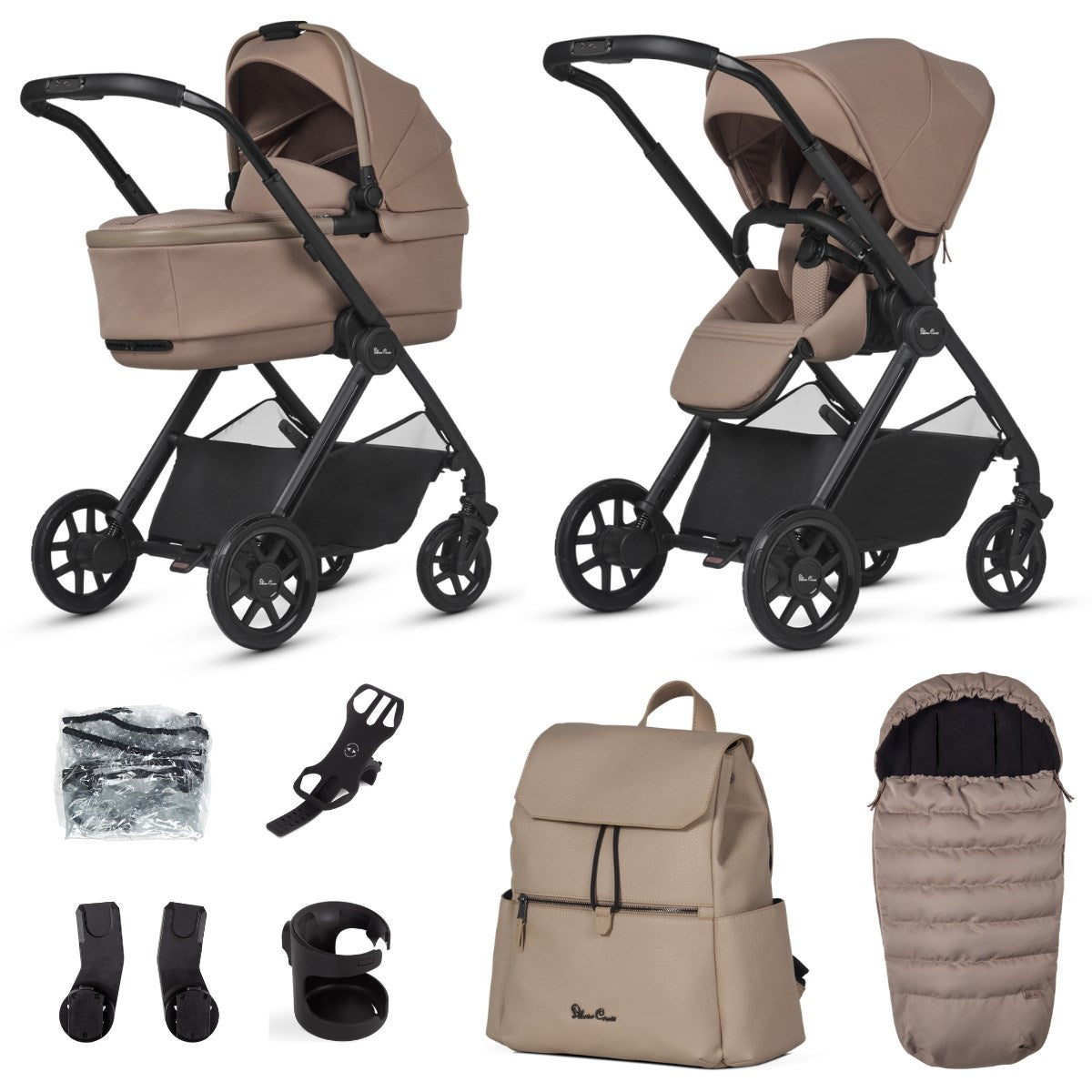 Silver Cross Reef 2 Pram + Accessory Pack, Mocha