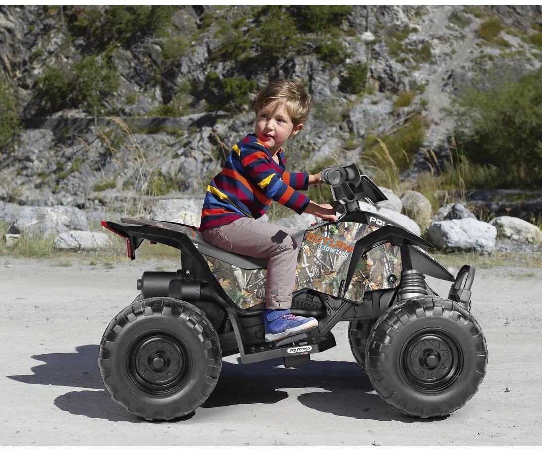 Peg Perego Polaris Outlaw 330W CAMO Electric Quad, From 3 years, 12V