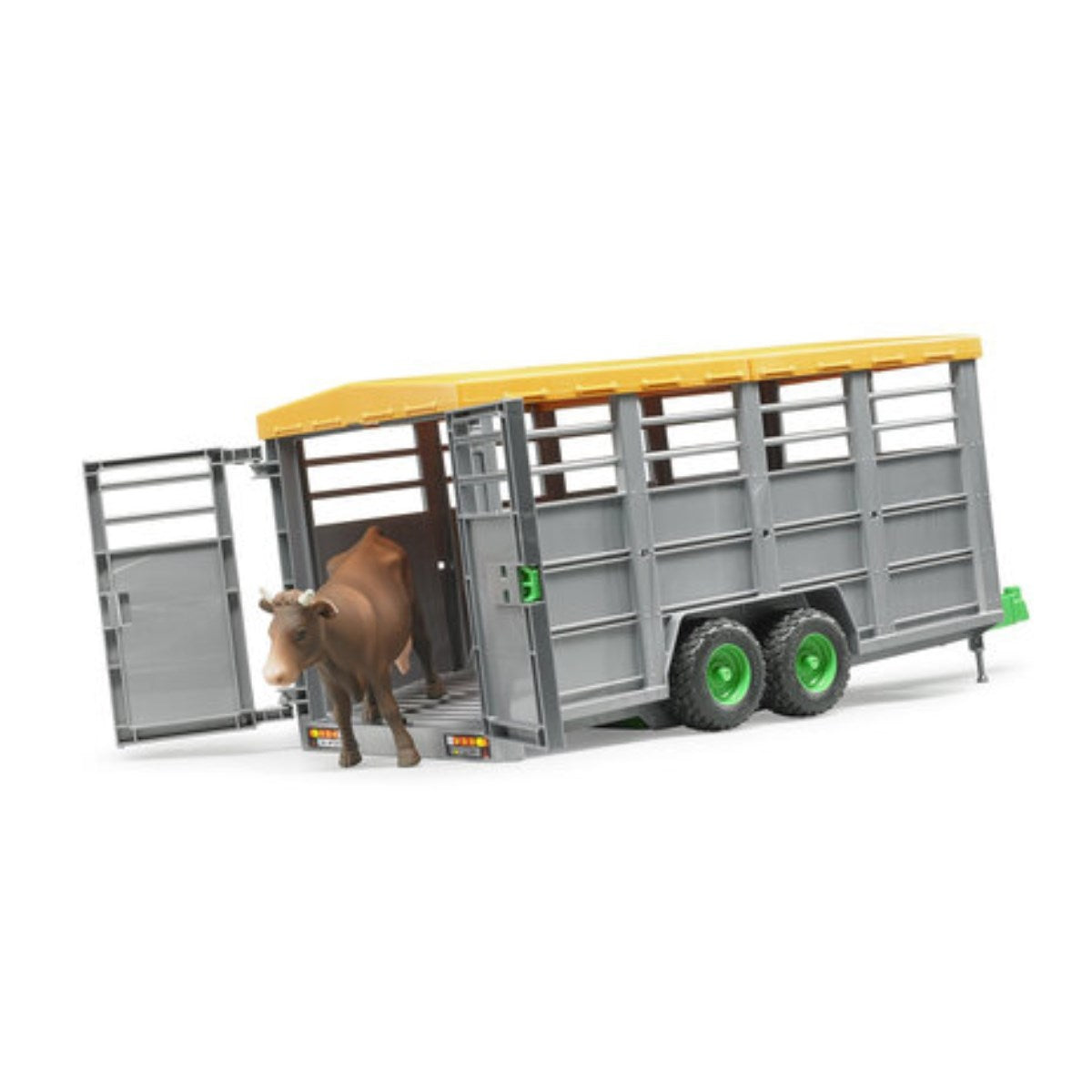 Bruder Livestock trailer with 1 cow 1:16