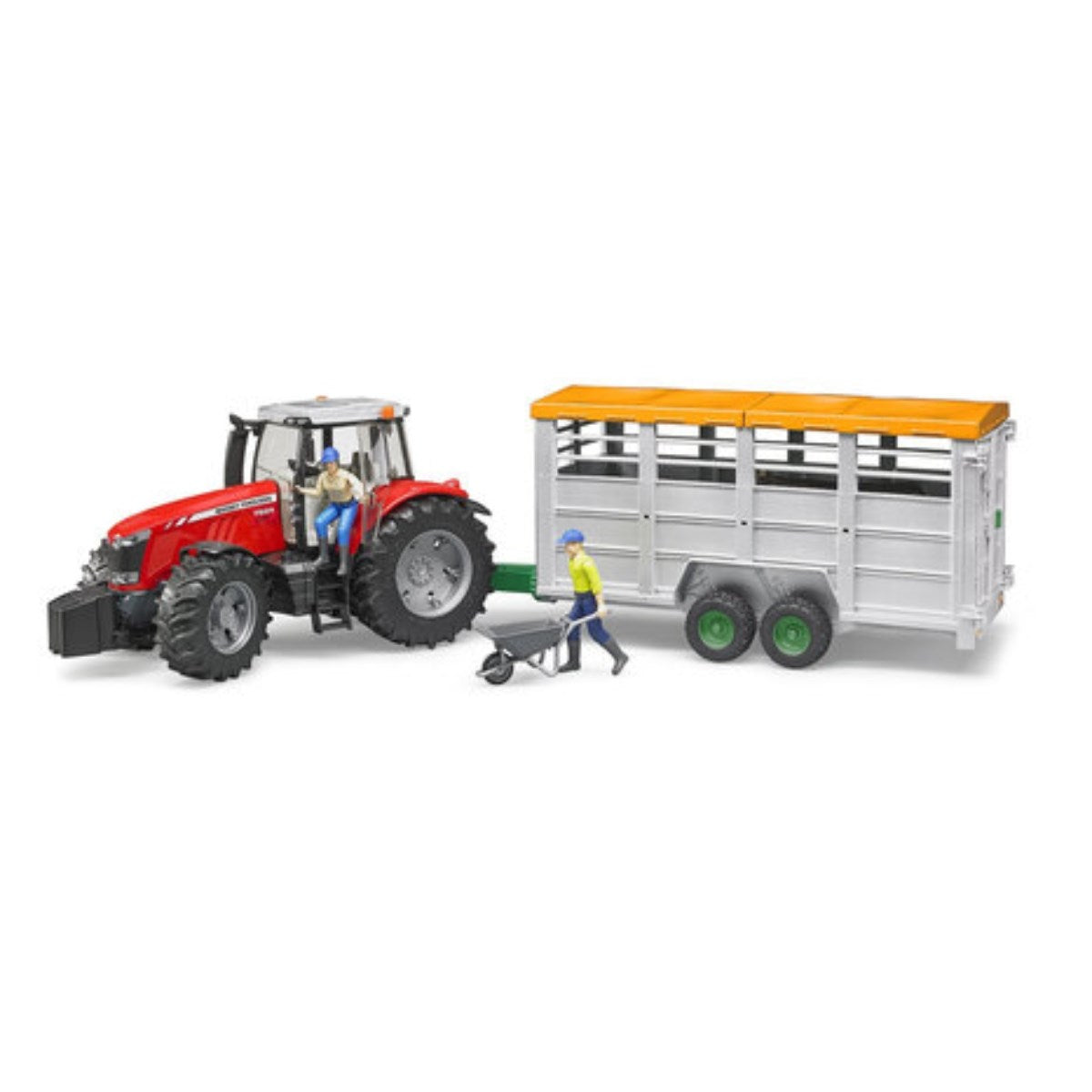 Bruder Livestock trailer with 1 cow 1:16