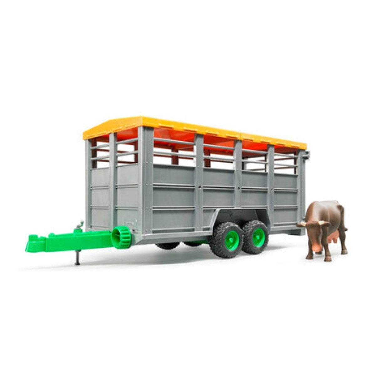 Bruder Livestock trailer with 1 cow 1:16