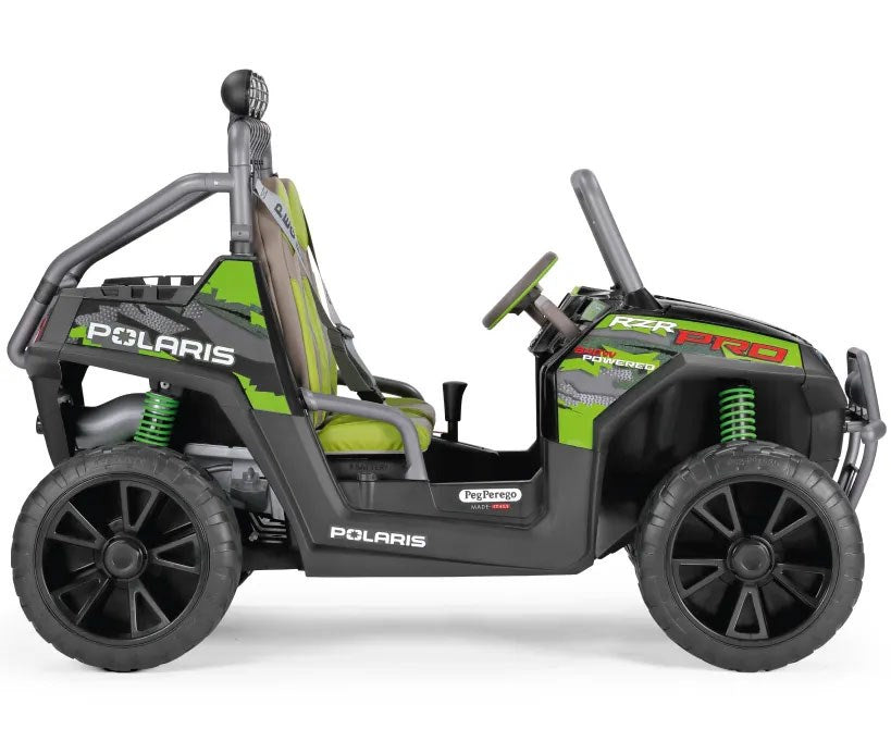 Peg Perego Polaris RZR PRO Green Shadow – 24V Off-Road Vehicle for Kids, 6+ years