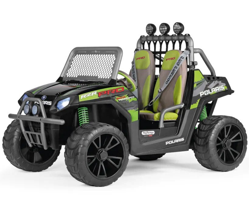 Peg Perego Polaris RZR PRO Green Shadow – 24V Off-Road Vehicle for Kids, 6+ years