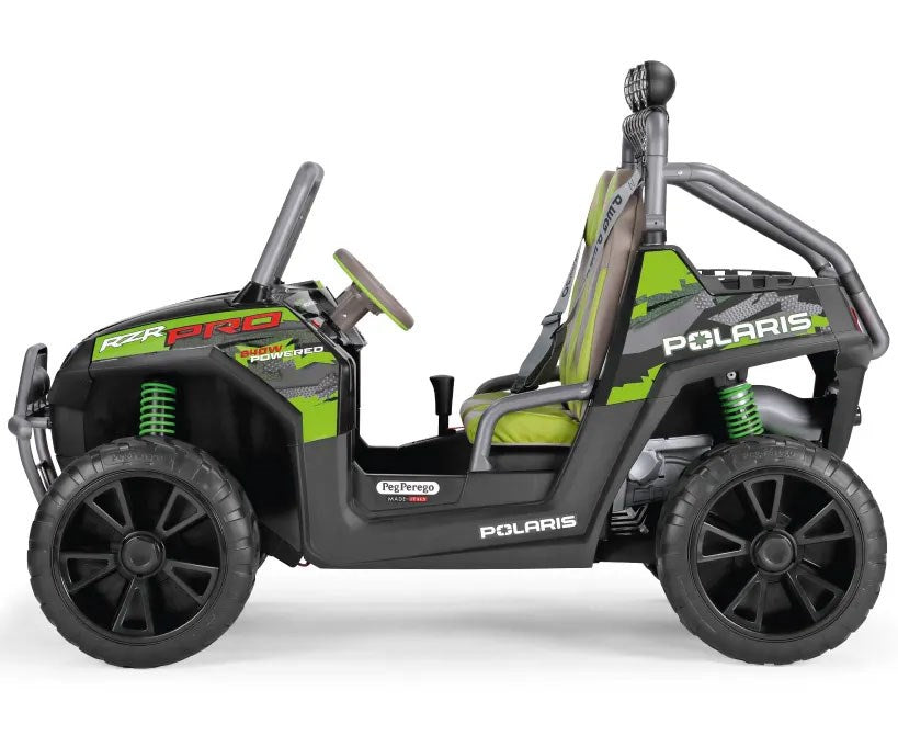 Peg Perego Polaris RZR PRO Green Shadow – 24V Off-Road Vehicle for Kids, 6+ years
