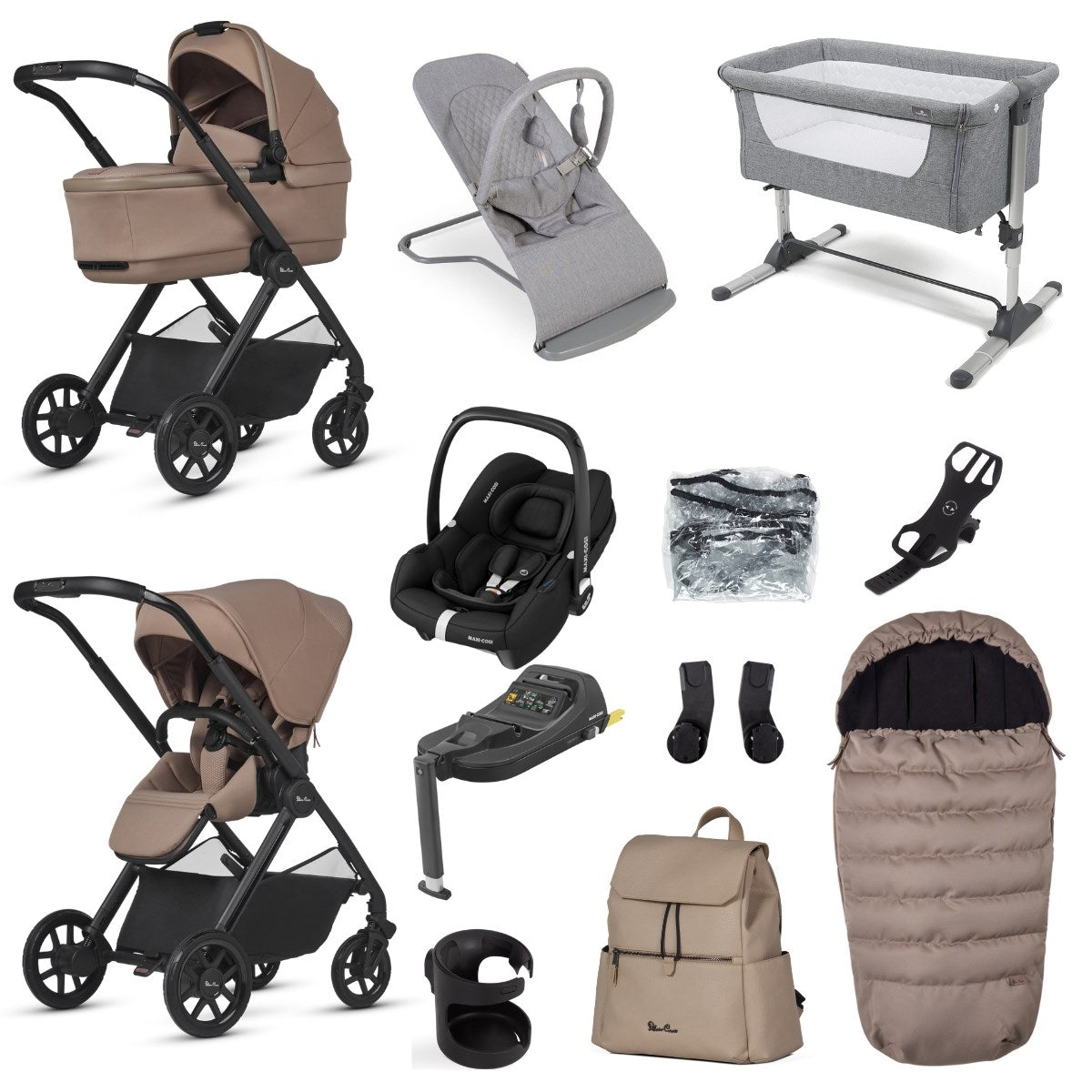 Silver Cross Reef 2 Travel System & Nursery Bundle, Mocha