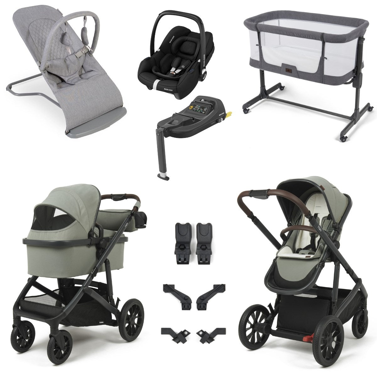 Zummi Halo Travel & Nursery Bundle, Sage Green