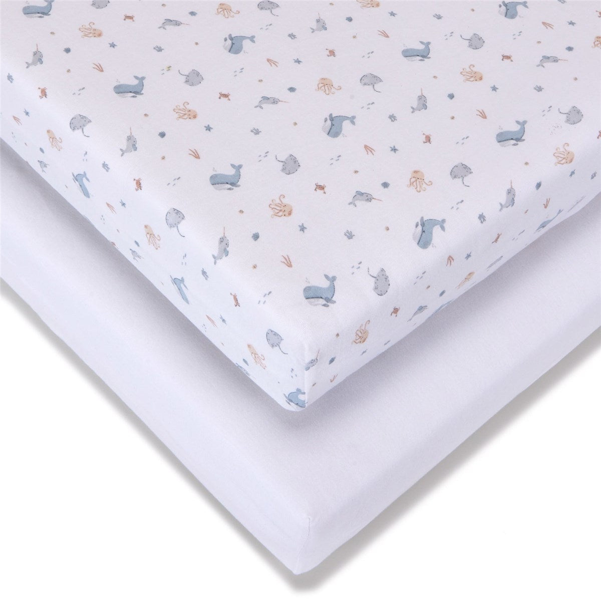 Baby Elegance 2 Pack Jersey Cot Bed Sheets, 140 x 70cm