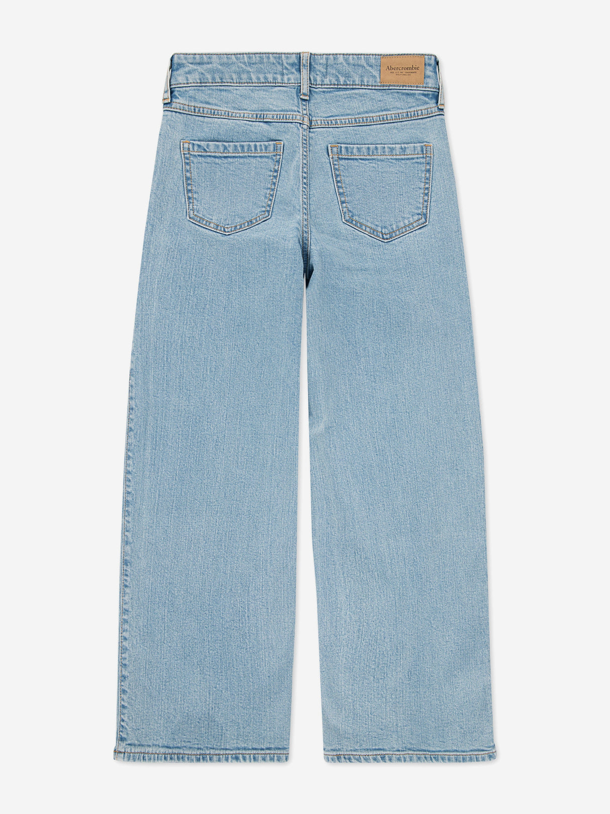 Abercrombie & Fitch Girls High Rise Wide Leg Jeans in Blue