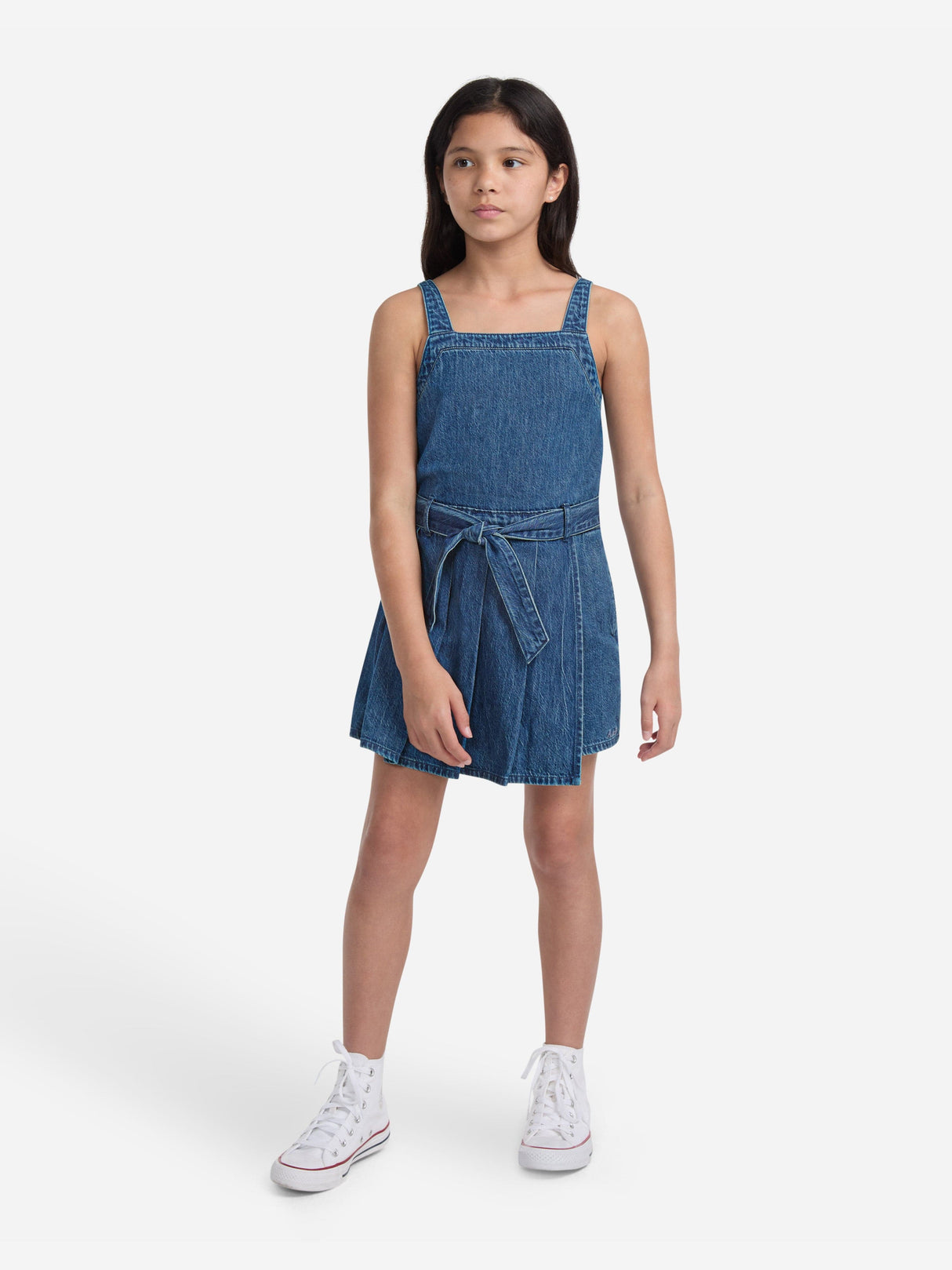 Abercrombie & Fitch Girls Pleated Skort Dress in Blue
