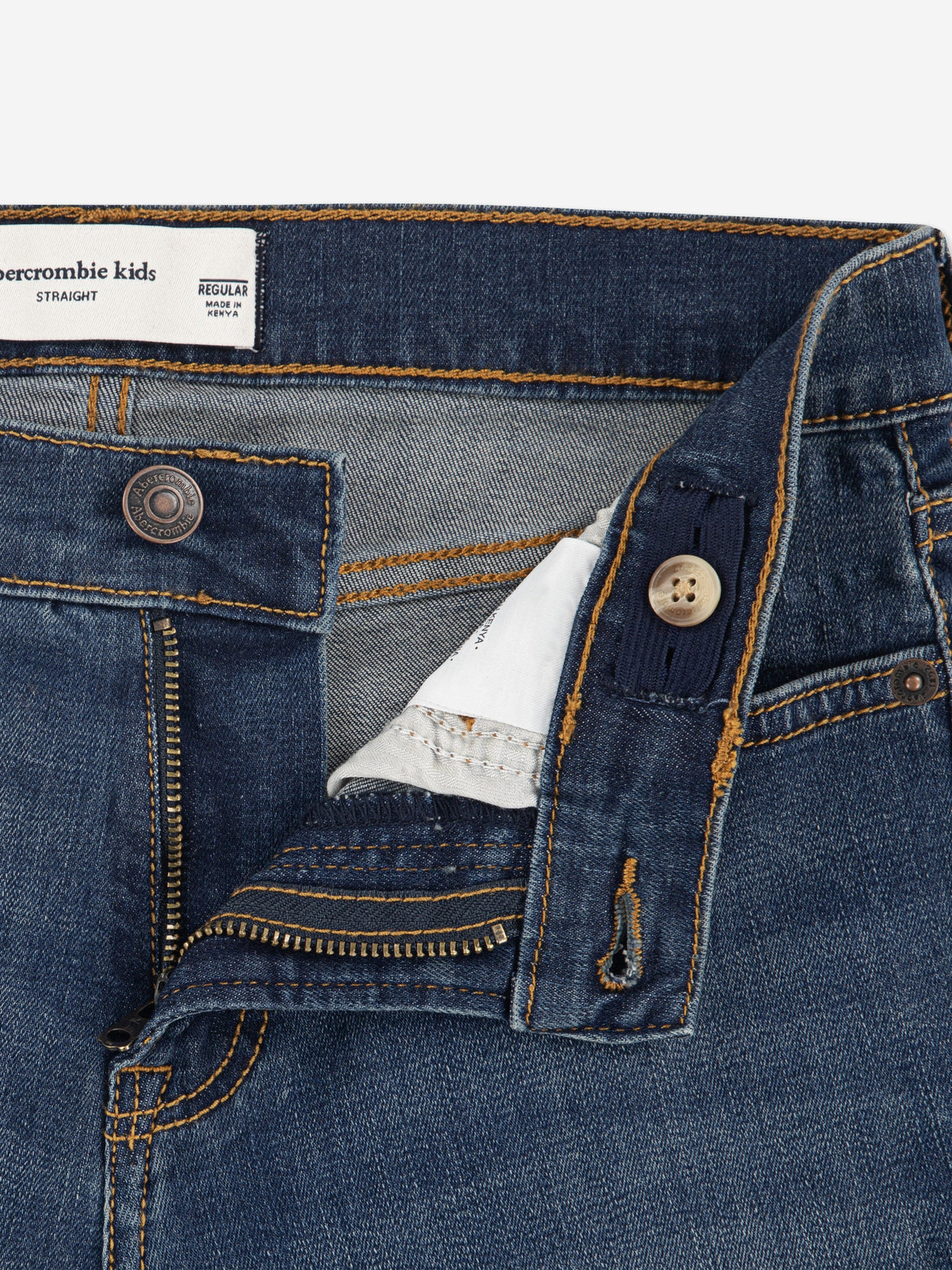 Abercrombie & Fitch Boys Straight Fit Jeans in Blue