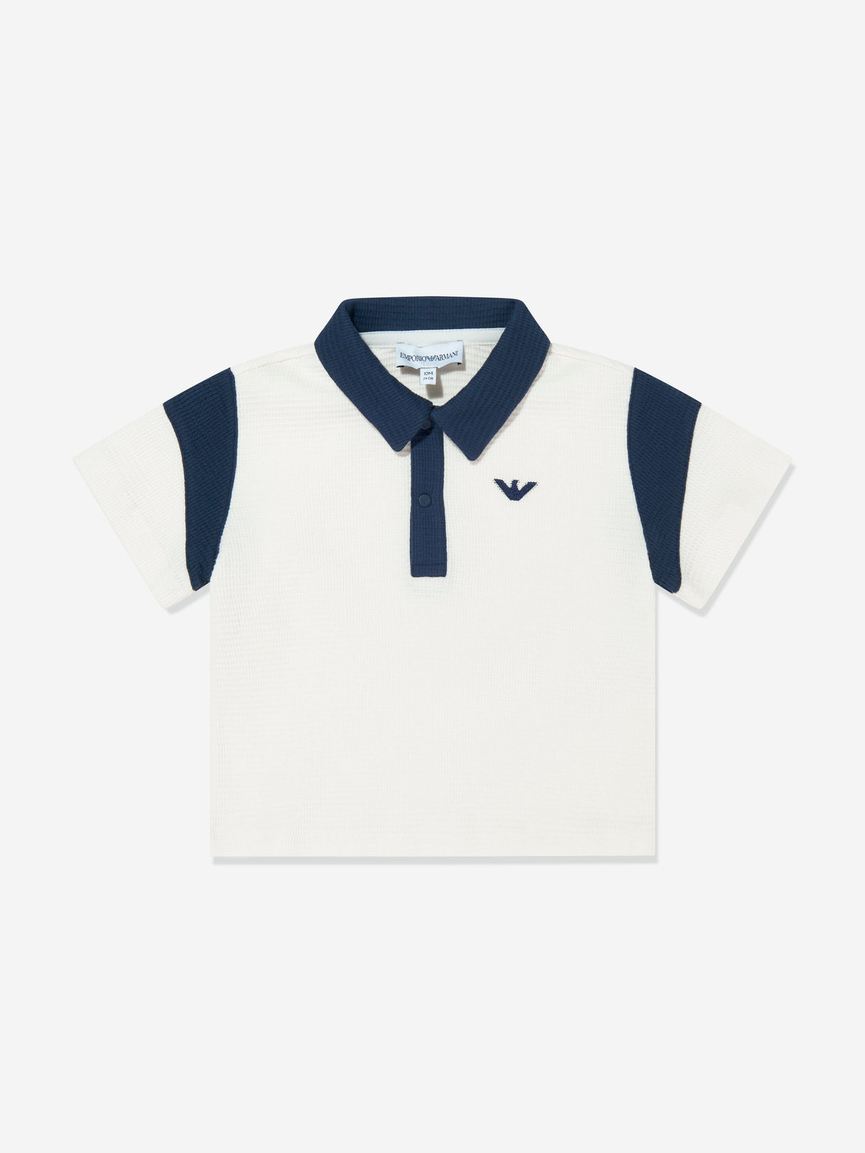 Emporio Armani Baby Boys Eagle Logo Polo Shirt in White