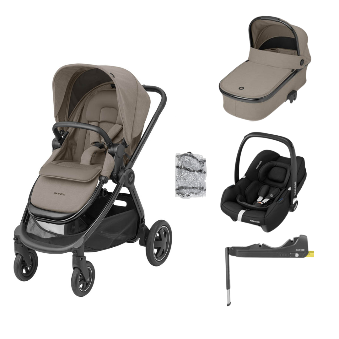 Maxi-Cosi Adorra Luxe Travel System, Twillic Truffle