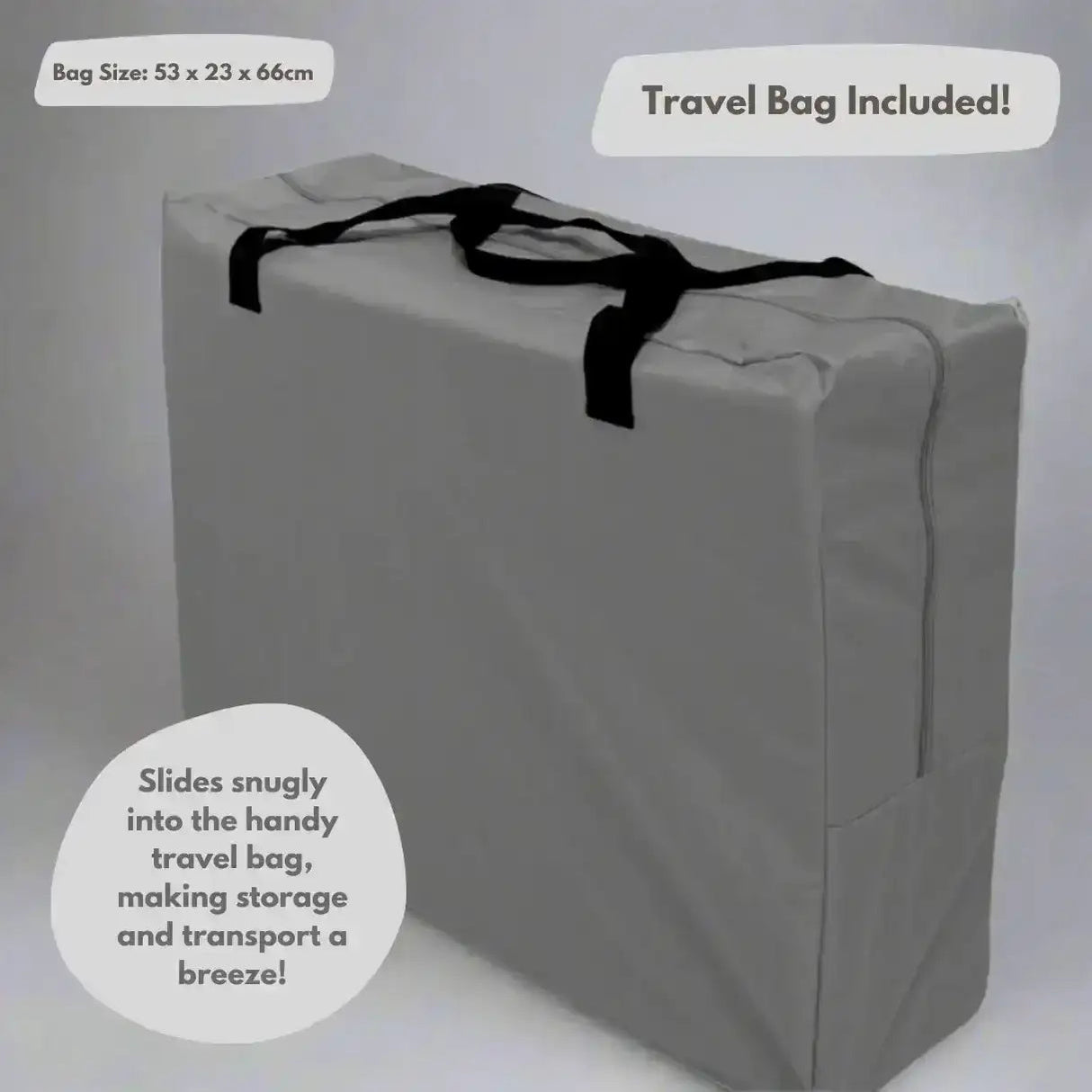 Airpod 3 Travel Cot Includes Newborn Bassinet Insert - Dark Grey