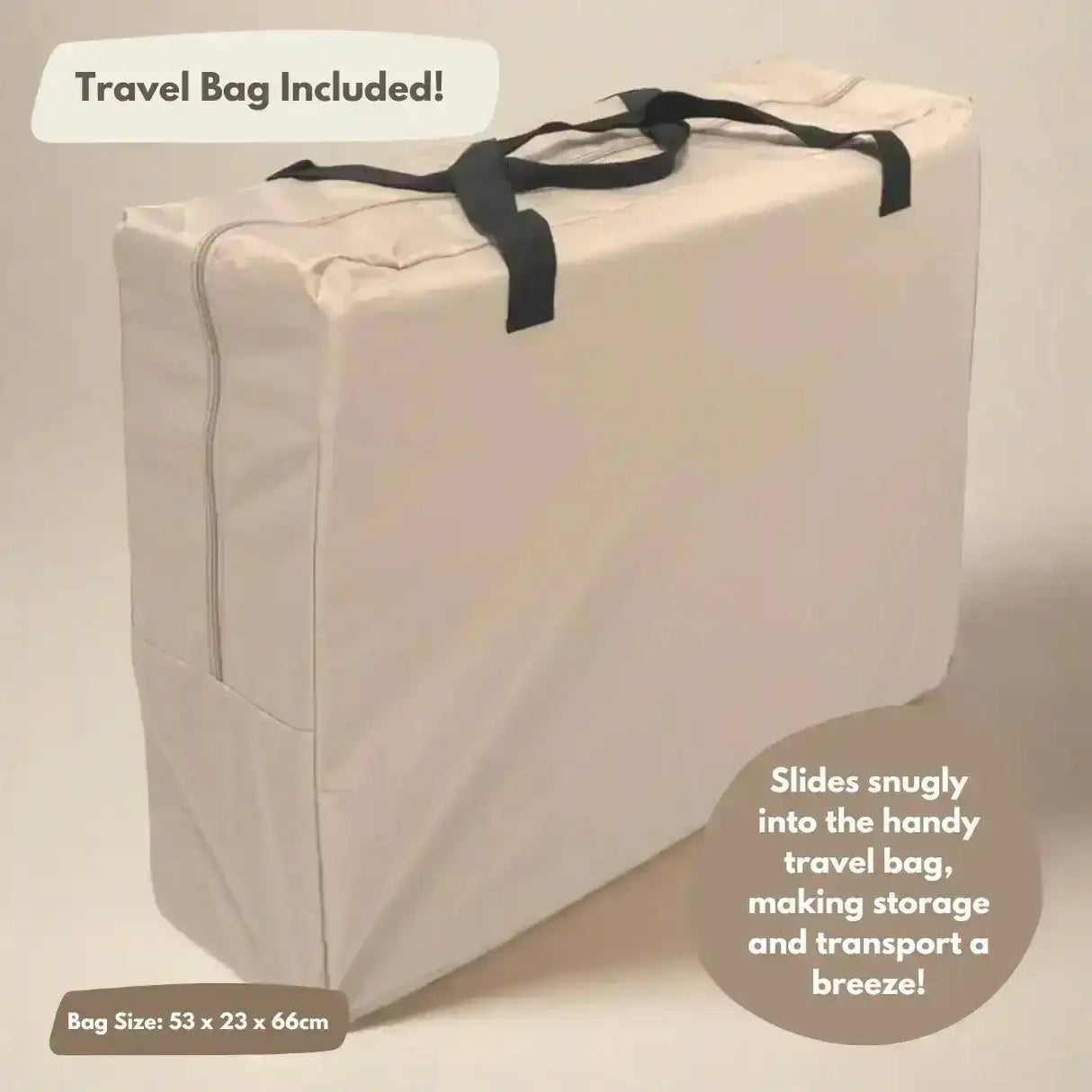 Airpod 3 Travel Cot Includes Newborn Bassinet Insert - Beige