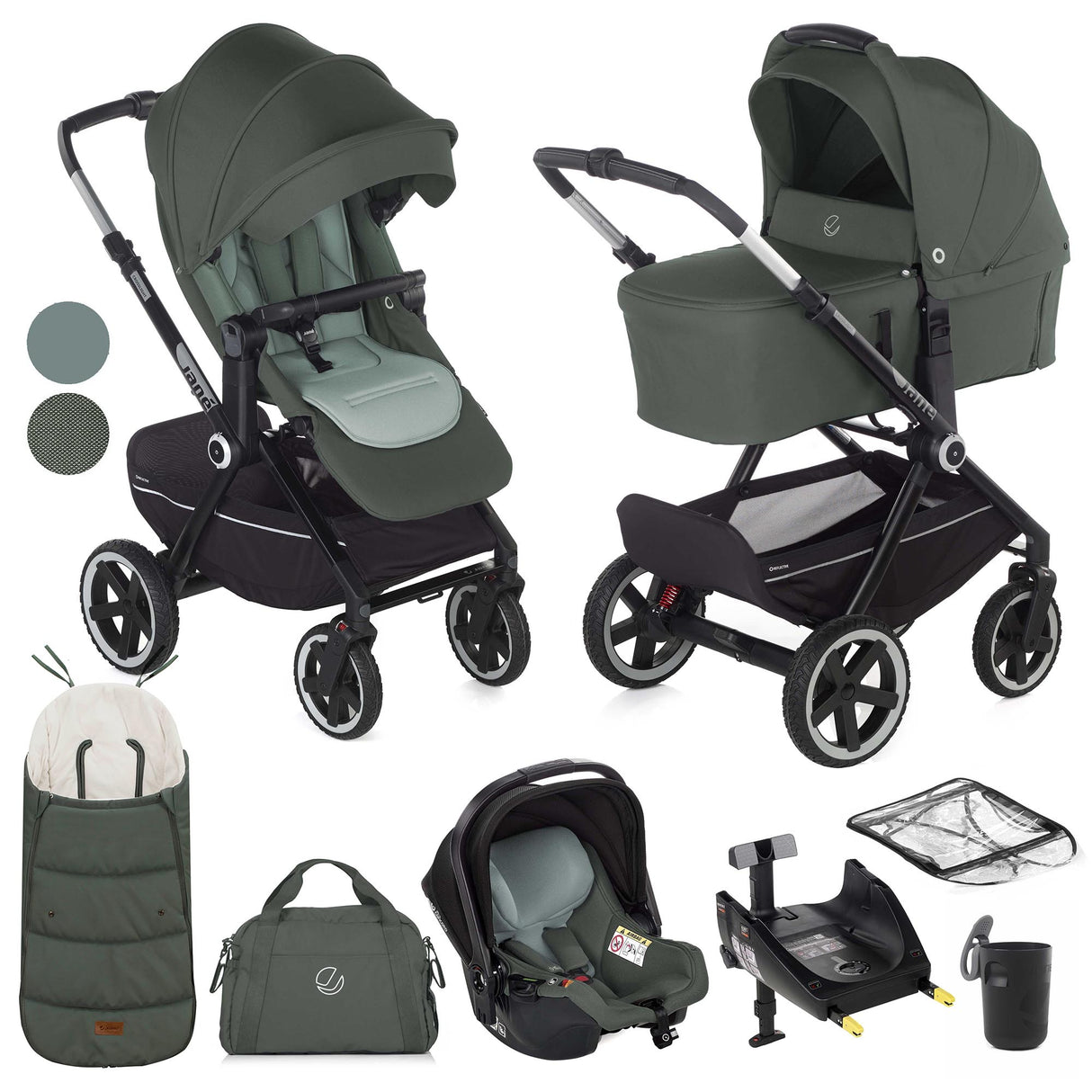 Jane Crosslight-3 Full 10 Piece Travel System Bundle