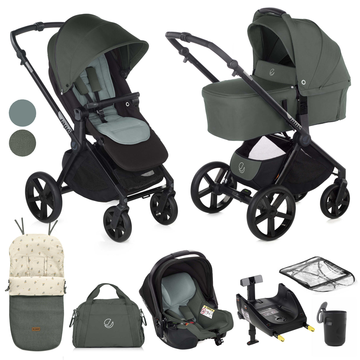 Jane Muum-4 + Sweet + Koos iSize, 10 Piece Travel System Bundle