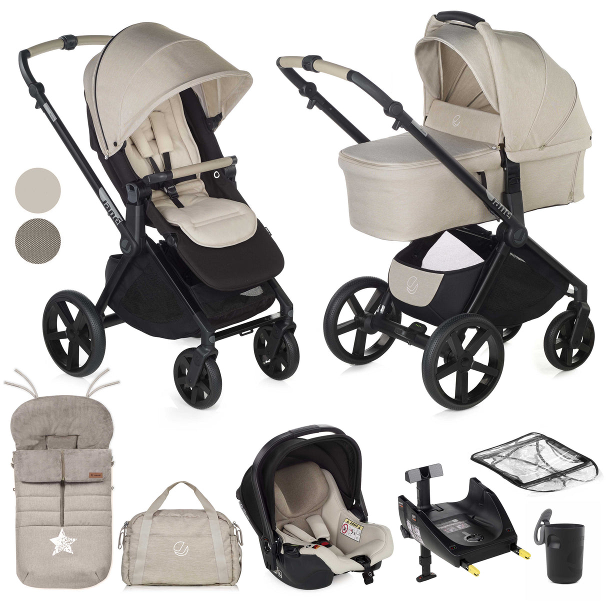 Jane Muum-4 + Sweet + Koos iSize, 10 Piece Travel System Bundle