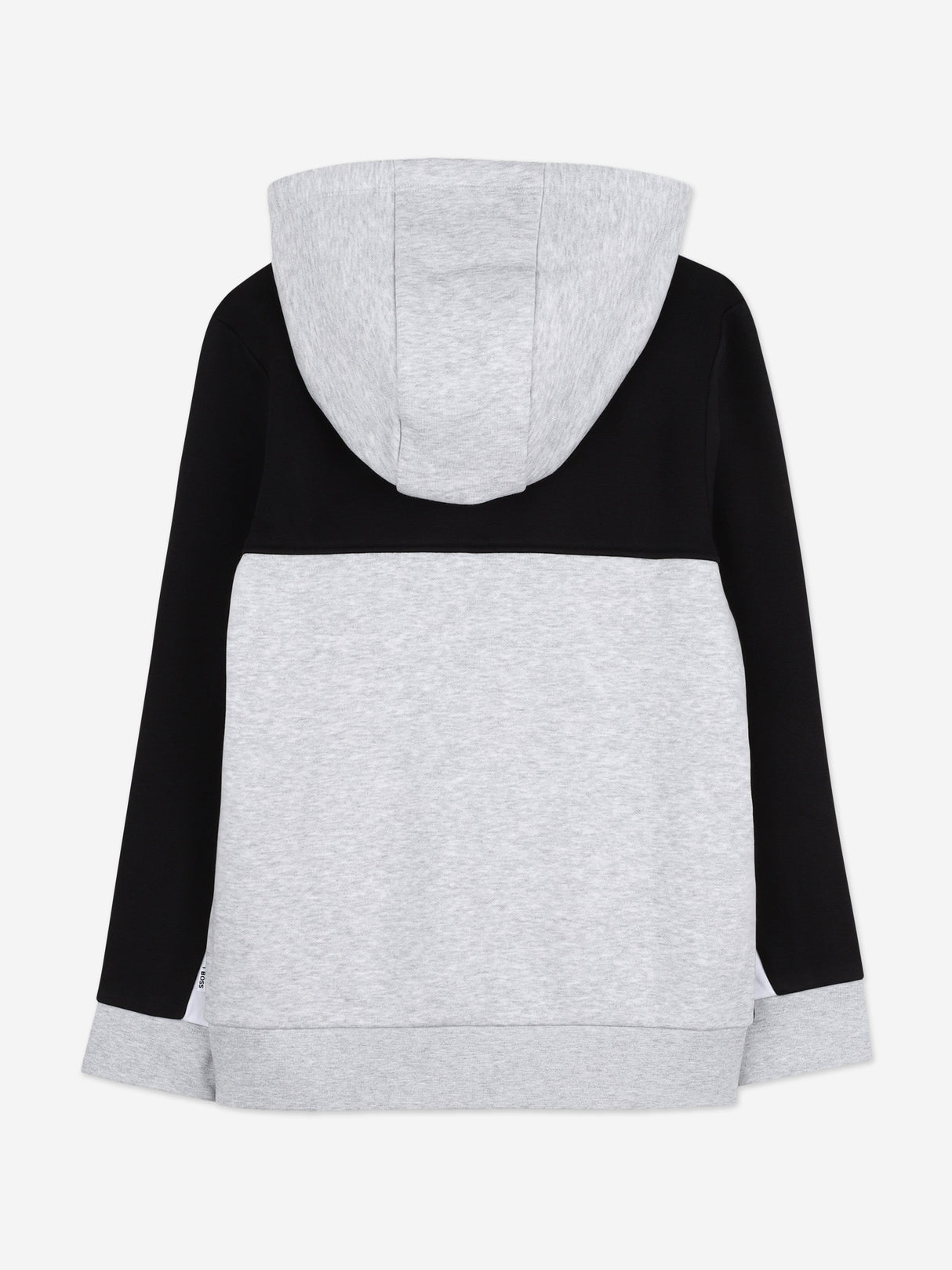 BOSS Boys Logo Print Zip Up Top in Grey