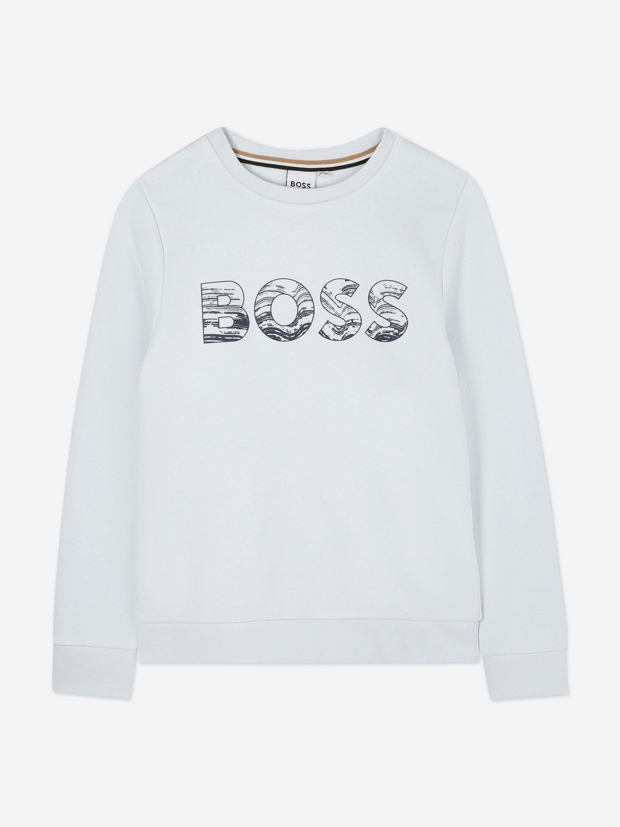 BOSS Boys Logo Print Sweatshirt in Blue